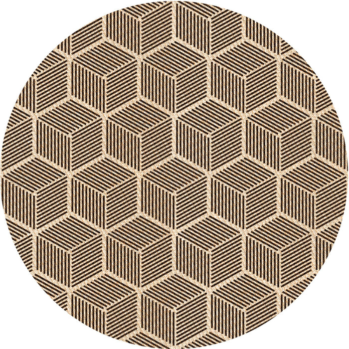 Square Patterned Khaki Gold Rug, pat876org