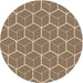 Square Patterned Khaki Gold Rug, pat876org