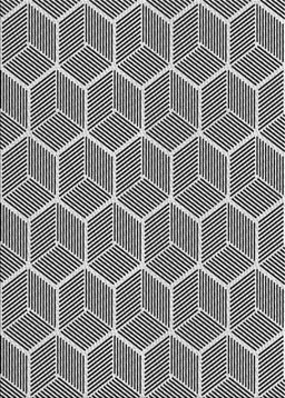 Patterned Charcoal Black Novelty Rug, pat876