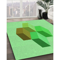 Patterned Green Rug, pat877grn