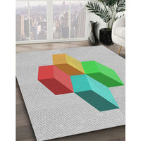 Patterned Mint Green Novelty Rug, pat877