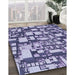 Machine Washable Transitional Blue Rug in a Family Room, wshpat878blu