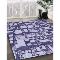 Patterned Blue Rug, pat878blu