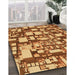 Machine Washable Transitional Orange Rug in a Family Room, wshpat878org