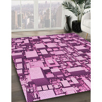 Patterned Violet Purple Rug, pat878pur