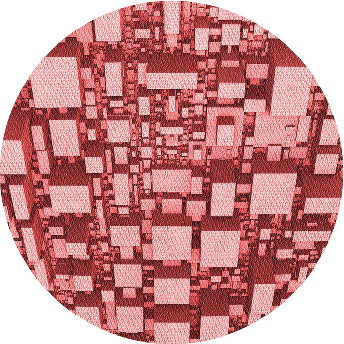 Square Patterned Light Coral Pink Rug, pat878rd