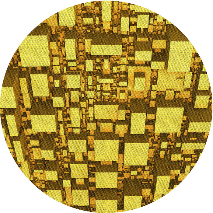 Square Machine Washable Transitional Dark Bronze Brown Rug in a Living Room, wshpat878yw