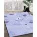 Machine Washable Transitional Blue Rug in a Family Room, wshpat879blu