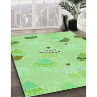 Patterned Green Rug, pat879grn