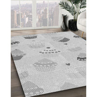 Patterned Platinum Gray Rug, pat879gry