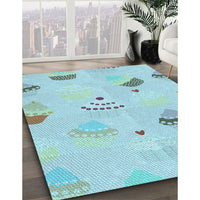 Patterned Blue Rug, pat879lblu