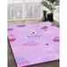 Machine Washable Transitional Purple Rug in a Family Room, wshpat879pur