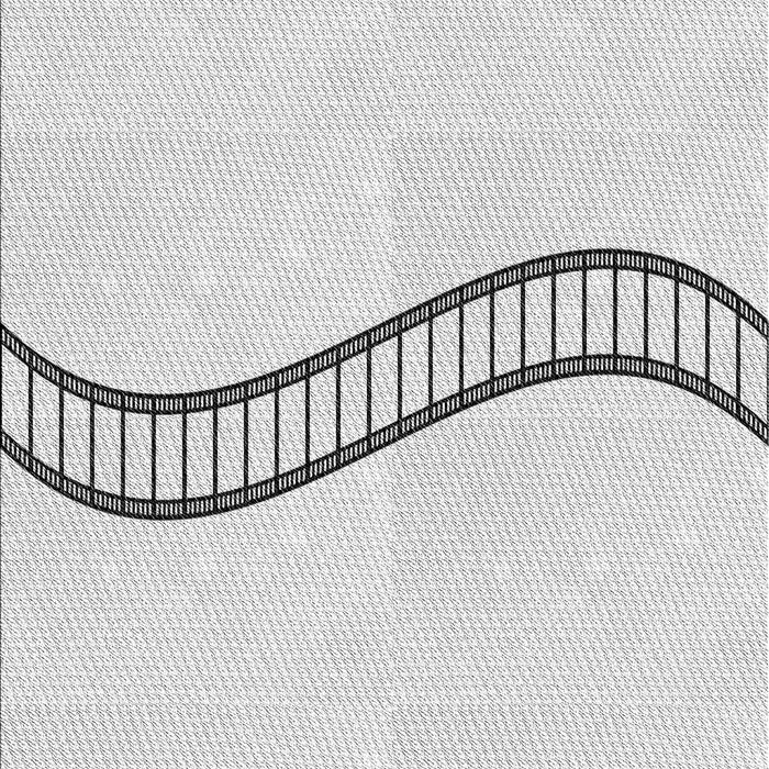 Patterned Dark Gray Novelty Rug, pat87