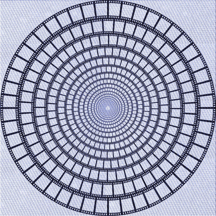 Round Patterned Lavender Blue Rug, pat88blu