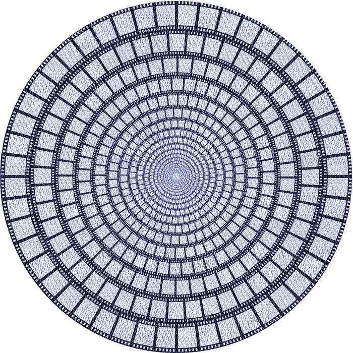 Square Machine Washable Transitional Lavender Blue Rug in a Living Room, wshpat88blu