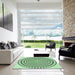 Square Patterned Mint Green Rug in a Living Room, pat88grn