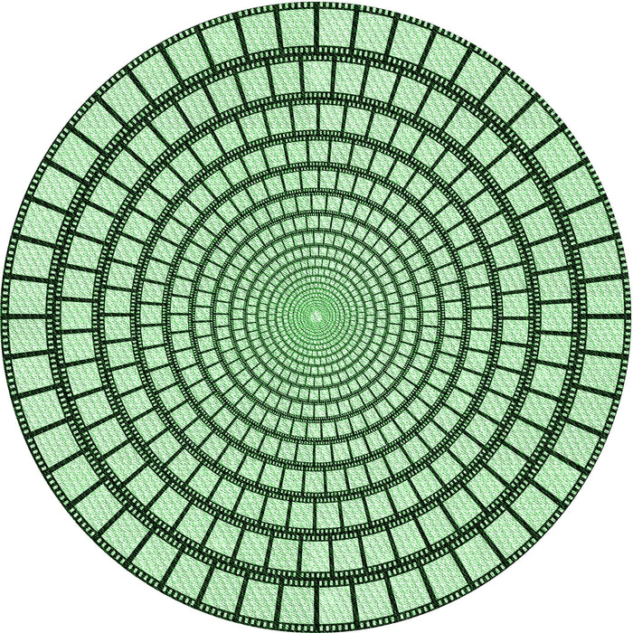 Square Patterned Mint Green Rug, pat88grn