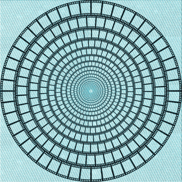 Round Patterned Aquamarine Stone Green Rug, pat88lblu