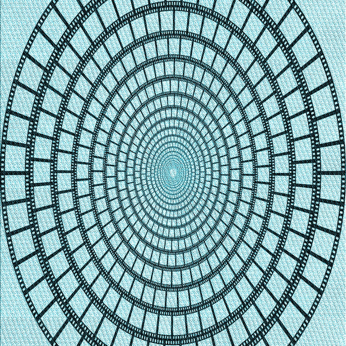 Patterned Aquamarine Stone Green Rug, pat88lblu