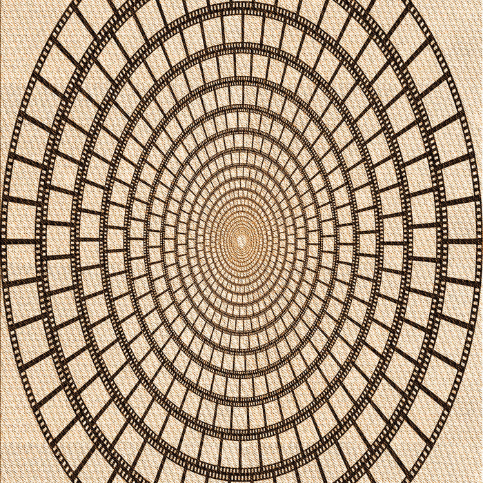 Patterned Sienna Brown Rug, pat88org