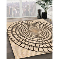 Patterned Sienna Brown Rug, pat88org