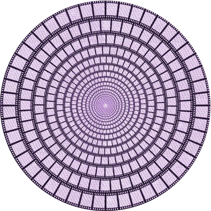 Square Machine Washable Transitional Bright Grape Purple Rug in a Living Room, wshpat88pur