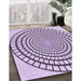 Machine Washable Transitional Bright Grape Purple Rug in a Family Room, wshpat88pur