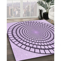 Patterned Bright Grape Purple Rug, pat88pur