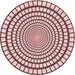 Square Patterned Light Rose Pink Rug, pat88rd