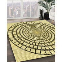 Patterned Oak Brown Rug, pat88yw