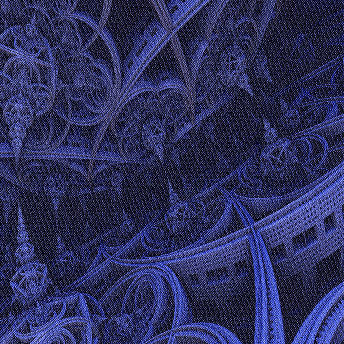 Patterned Night Blue Rug, pat880blu