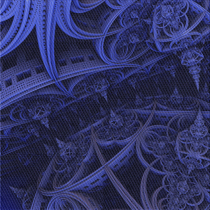 Round Patterned Night Blue Rug, pat880blu