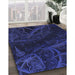 Patterned Night Blue Rug in Family Room, pat880blu