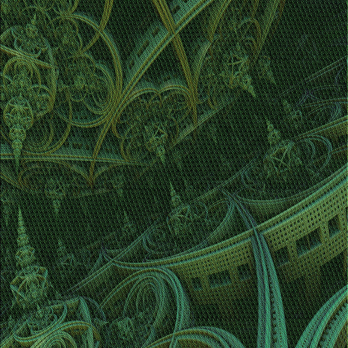 Patterned Black Rug, pat880grn