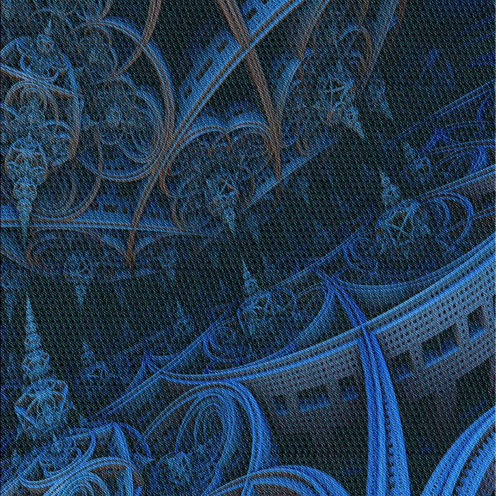 Patterned Blue Rug, pat880lblu