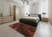 Patterned Red Rug in a Bedroom, pat880org