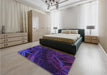 Patterned Amethyst Purple Rug in a Bedroom, pat880pur