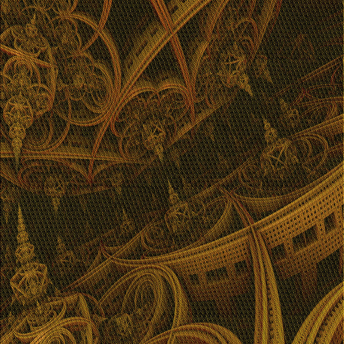 Patterned Dark Bronze Brown Rug, pat880yw