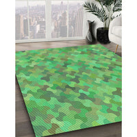 Patterned Green Rug, pat881grn