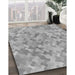 Patterned Gray Rug in Family Room, pat881gry