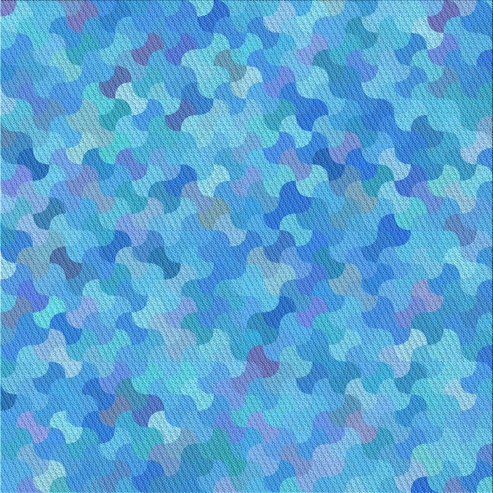 Round Patterned Neon Blue Rug, pat881lblu