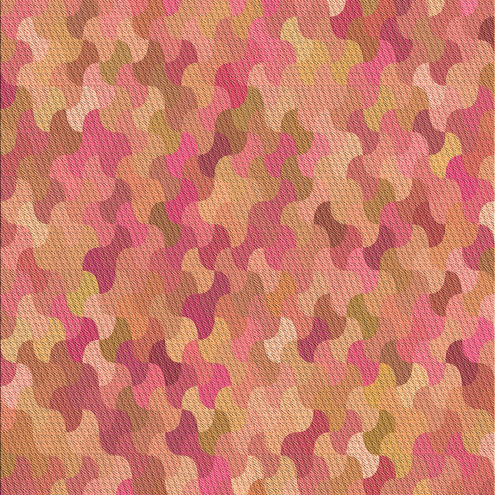 Patterned Fire Red Rug, pat881org