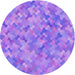 Square Patterned Purple Rug, pat881pur