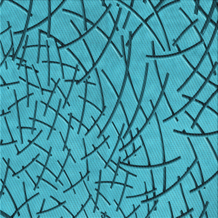 Round Patterned Dark Cyan Green Rug, pat882lblu