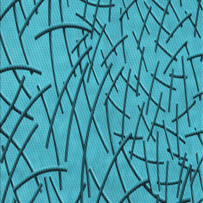 Patterned Dark Cyan Green Rug, pat882lblu