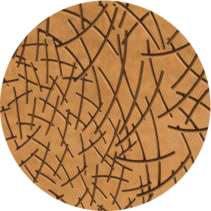 Square Patterned Mahogany Brown Rug, pat882org