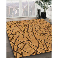 Patterned Mahogany Brown Rug, pat882org