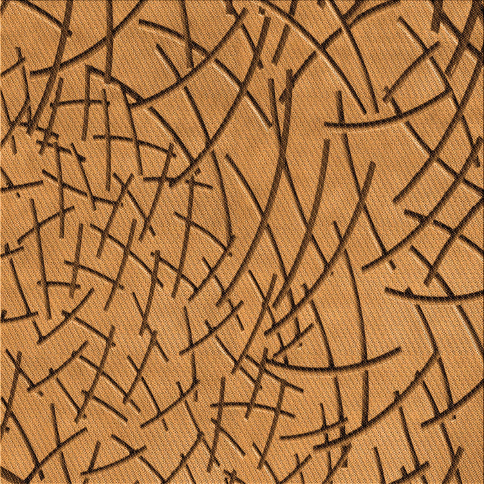 Round Patterned Mahogany Brown Rug, pat882org