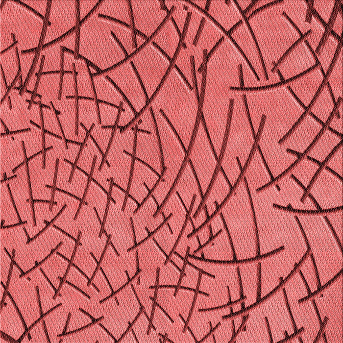 Round Patterned Red Rug, pat882rd