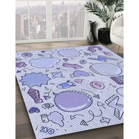 Patterned Blue Rug, pat883blu